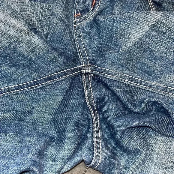 Rewind Cropped Denim Jeans with pink stitch detail size 3 - Picture 4 of 10